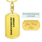 Airman's Granddaughter - Luxury Dog Tag Keychain