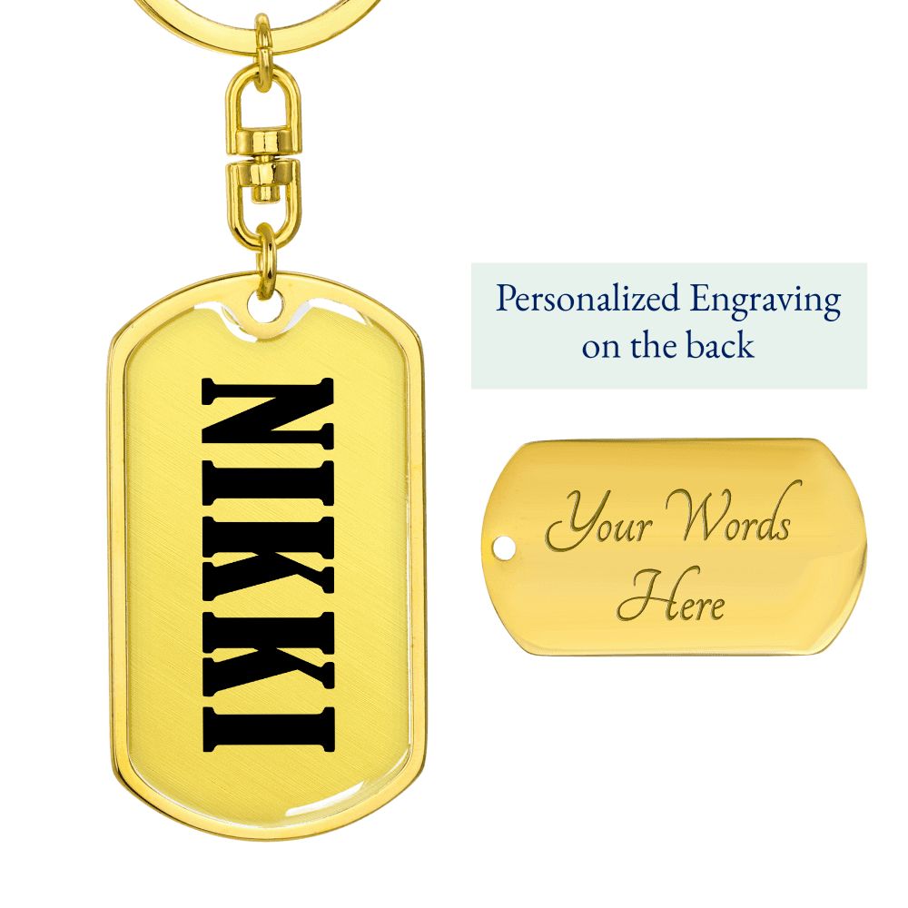 Nikki v01 - Luxury Dog Tag Keychain
