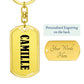 Camille v01 - Luxury Dog Tag Keychain