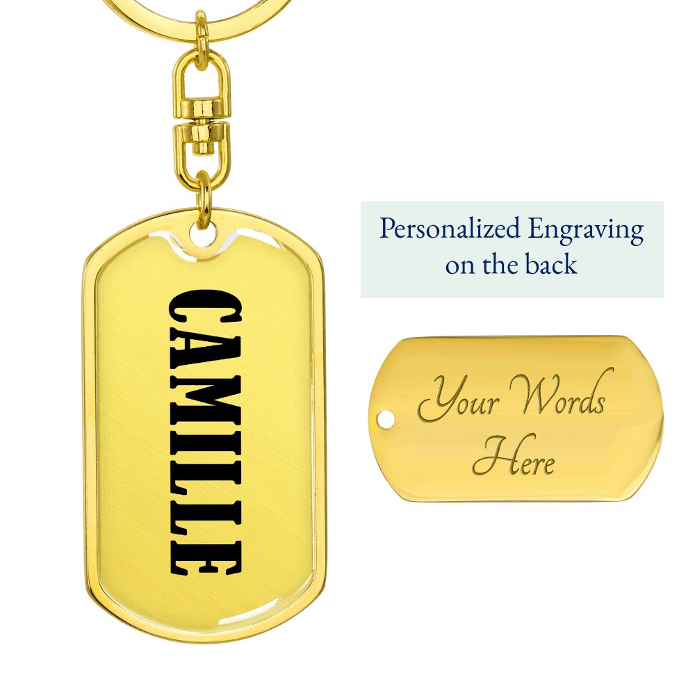 Camille v01 - Luxury Dog Tag Keychain