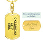 Oklahoma City Girl v4 - Luxury Dog Tag Keychain