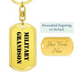 Military Grandson - Luxury Dog Tag Keychain