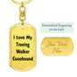 Love My Treeing Walker Coonhound v4 - Luxury Dog Tag Keychain