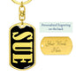 Sue v02 - Luxury Dog Tag Keychain