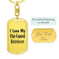Love My Flat-Coated Retriever - Luxury Dog Tag Keychain