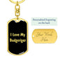 Love My Budgerigar v2 - Luxury Dog Tag Keychain
