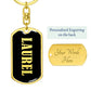 Laurel v02 - Luxury Dog Tag Keychain
