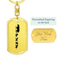 Mama Lioness With 4 Cubs - Luxury Dog Tag Keychain