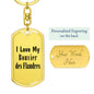 Love My Bouvier des Flandres - Luxury Dog Tag Keychain
