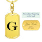 Initial G v1a - Luxury Dog Tag Keychain