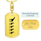 Mama Giraffe With 4 Calves - Luxury Dog Tag Keychain