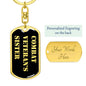 Combat Veteran's Sister v2 - Luxury Dog Tag Keychain