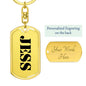 Jess - Luxury Dog Tag Keychain