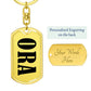 Ora v01 - Luxury Dog Tag Keychain