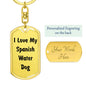 Love My Spanish Water Dog v4 - Luxury Dog Tag Keychain