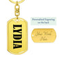 Lydia v01 - Luxury Dog Tag Keychain