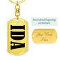 Ida v01 - Luxury Dog Tag Keychain