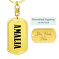 Amalia v01 - Luxury Dog Tag Keychain