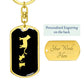 Mama Cat With 2 Kittens v2 - Luxury Dog Tag Keychain