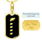 Mama Penguin With 4 Chicks v2 - Luxury Dog Tag Keychain