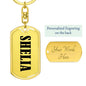 Shelia v01 - Luxury Dog Tag Keychain