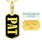 Pat v02 - Luxury Dog Tag Keychain