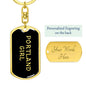 Portland Girl v5 - Luxury Dog Tag Keychain