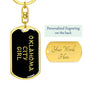 Oklahoma City Girl v5 - Luxury Dog Tag Keychain