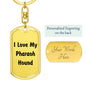 Love My Pharaoh Hound v4 - Luxury Dog Tag Keychain