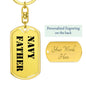 Navy Father - Luxury Dog Tag Keychain