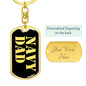 Navy Dad v2 - Luxury Dog Tag Keychain