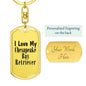 Love My Chesapeake Bay Retriever - Luxury Dog Tag Keychain