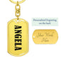 Angela v01 - Luxury Dog Tag Keychain