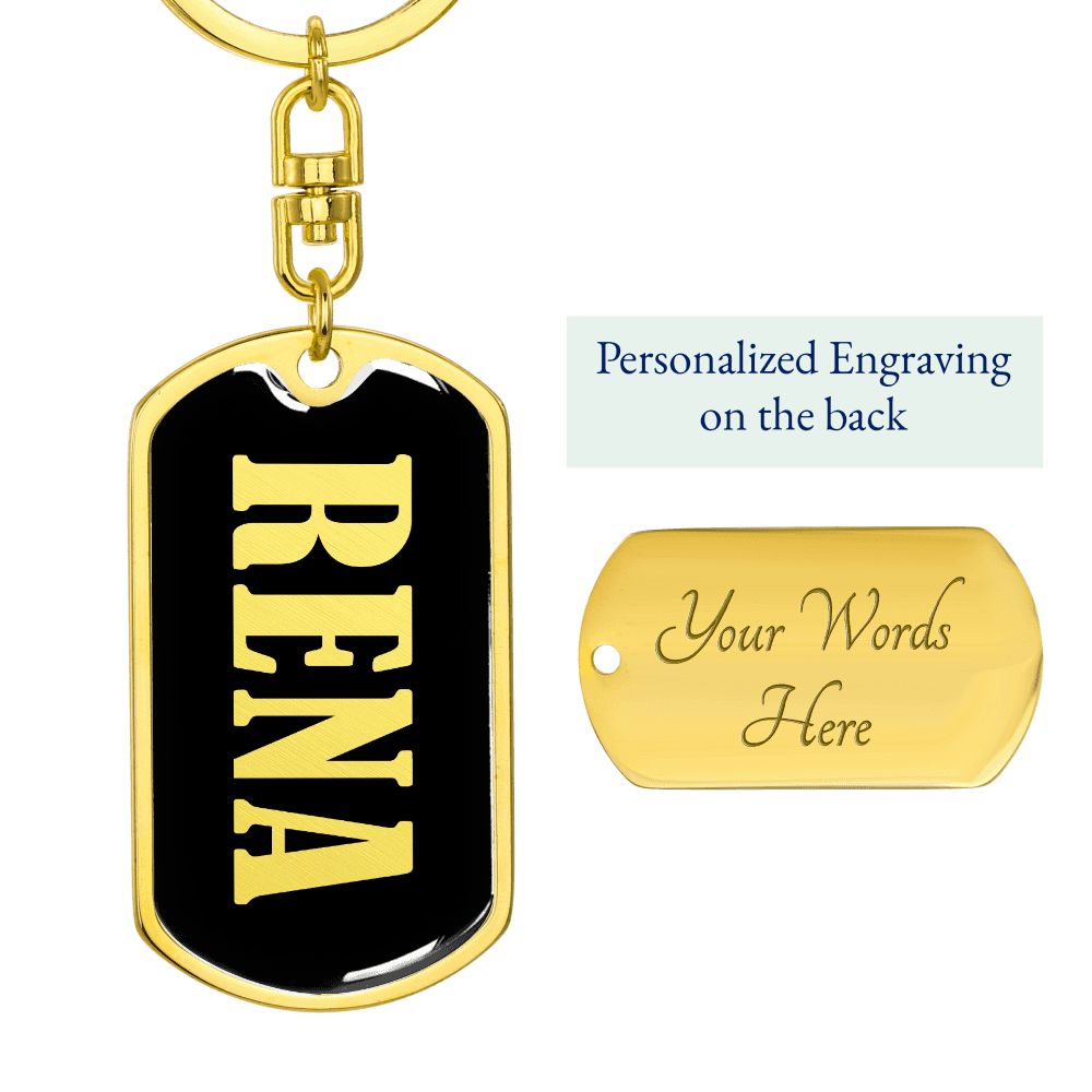 Rena v02 - Luxury Dog Tag Keychain