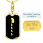 Mama Hippo With 4 Calves v2 - Luxury Dog Tag Keychain