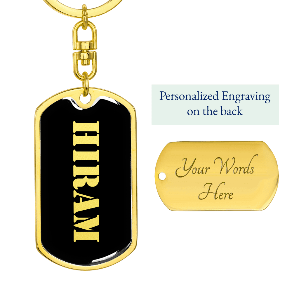 Hiram v2 - Luxury Dog Tag Keychain