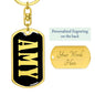 Amy v02 - Luxury Dog Tag Keychain