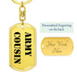 Army Cousin - Luxury Dog Tag Keychain