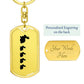 Mama Rabbit With 4 Kittens - Luxury Dog Tag Keychain