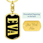 Eva v02 - Luxury Dog Tag Keychain