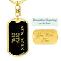 New York City Girl v5 - Luxury Dog Tag Keychain