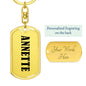 Annette v01 - Luxury Dog Tag Keychain