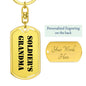 Soldier's Grandma - Luxury Dog Tag Keychain