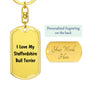 Love My Staffordshire Bull Terrier v4 - Luxury Dog Tag Keychain
