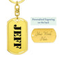 Jeff - Luxury Dog Tag Keychain