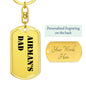 Airman's Dad - Luxury Dog Tag Keychain