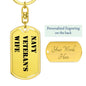 Navy Veteran's Wife - Luxury Dog Tag Keychain