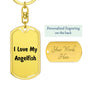 Love My Angelfish - Luxury Dog Tag Keychain
