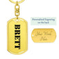 Brett - Luxury Dog Tag Keychain