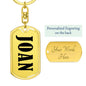 Joan v01 - Luxury Dog Tag Keychain